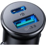 ⁦JOYROOM JR-CCN05 30W Mini Metal Fast Car Charger ,Cable 1m Tybe-C To⁩ - الصورة ⁦2⁩