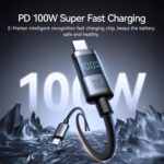 ⁦Joyroom S-A16 Digital Display Fast Charging Data Cable Type-C to Type-C 1.2m⁩ - الصورة ⁦2⁩