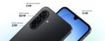 Two Galaxy A17 5G devices. One viewed from the back, showcasing the 5 MP Ultra Wide Camera, 50 MP Wide Camera and 2MP Macro Camera. The other viewed from the front, highlighting the 13 MP Front Camera.